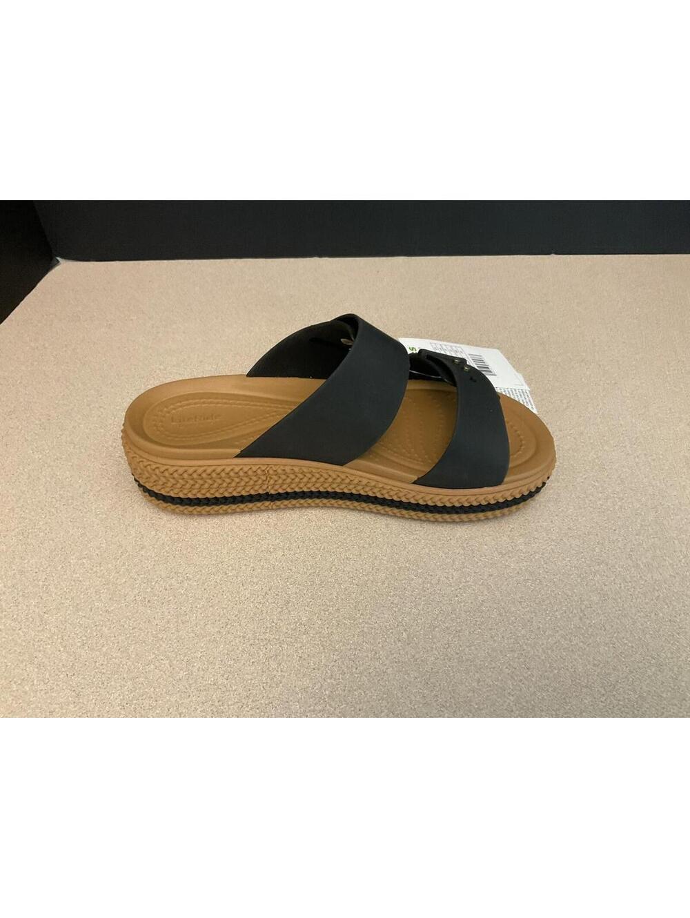 AMPUTEE! LEFT SANDAL ONLY! Womens Crocs Brooklyn Woven Buckle Wedge Sandal. SZ 6 - Picture 3 of 6